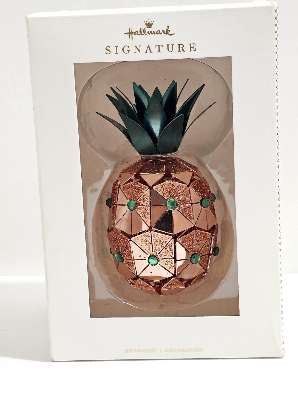 Hallmark Signature Rose Gold Pineapple Ornament